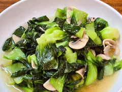 菜心炒蘑菇-谢记上海大排档(长寿路店)