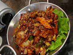 鱿鱼炒五花肉-富乐满韩国正宗炸鸡韩国料理(虹泉路店)