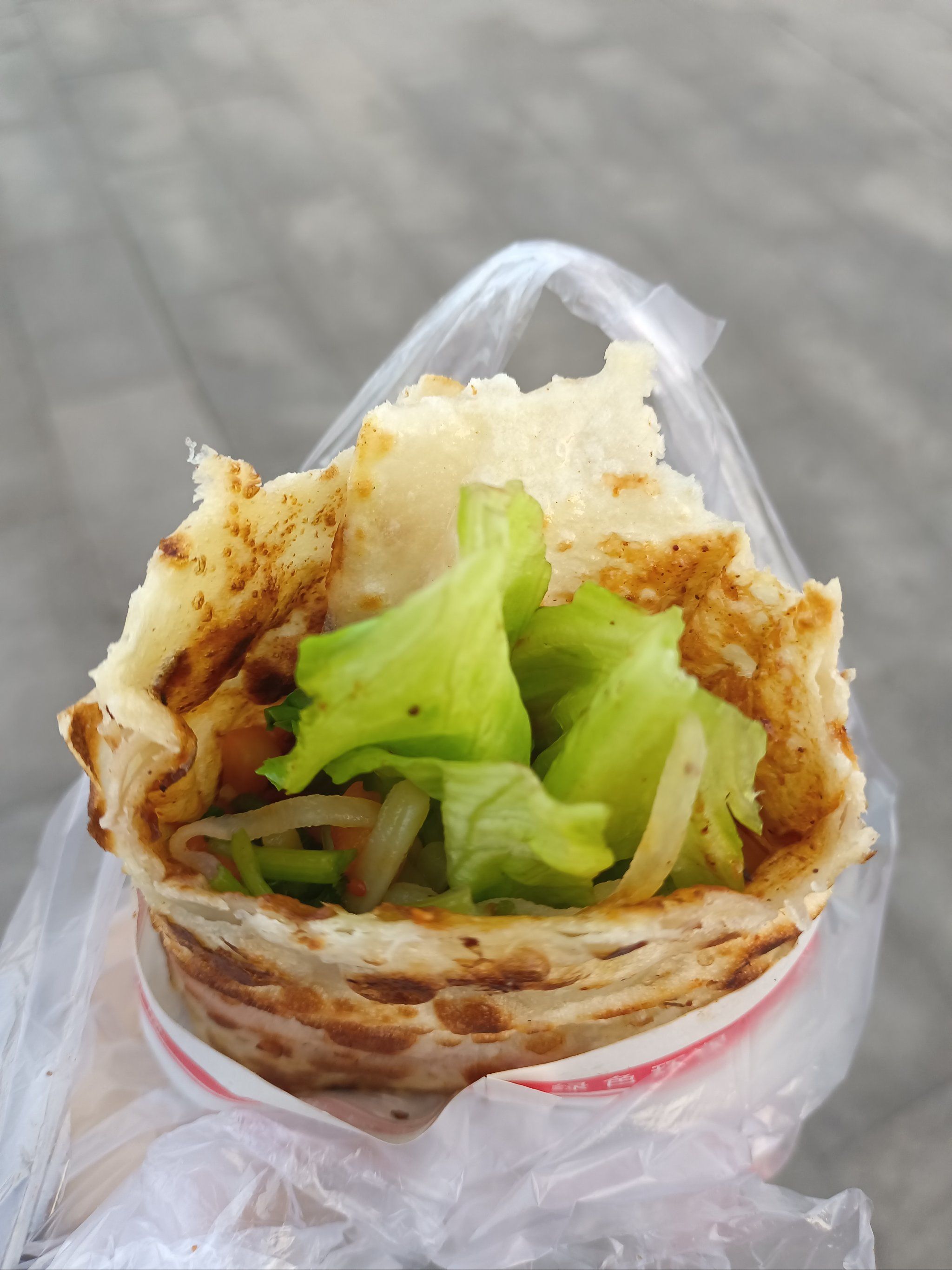 今天吃了鸡蛋灌饼
