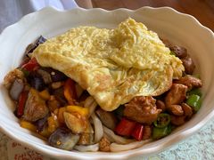 茄子肉丁小公鸡双拼拌面-文三里屯面馆(三里屯店)