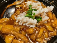 花枝鲜虾茄子煲-臻宝中餐厅·大连菜·海鲜·融合菜(大连一方城堡豪华精选酒店)