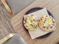 培根芝士贝果三明治-Oasis coffee燕谷咖啡(公信店)