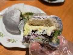 蝶豆花抹茶血糯米软欧-Max Bakery 阿唛手作