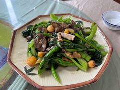 鸡什炒菜心-区海鸡场饭店(石壁店)
