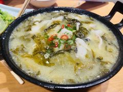 水煮肉片酸辣土豆丝双拼饭-大乘嘟成都小吃(石门店)