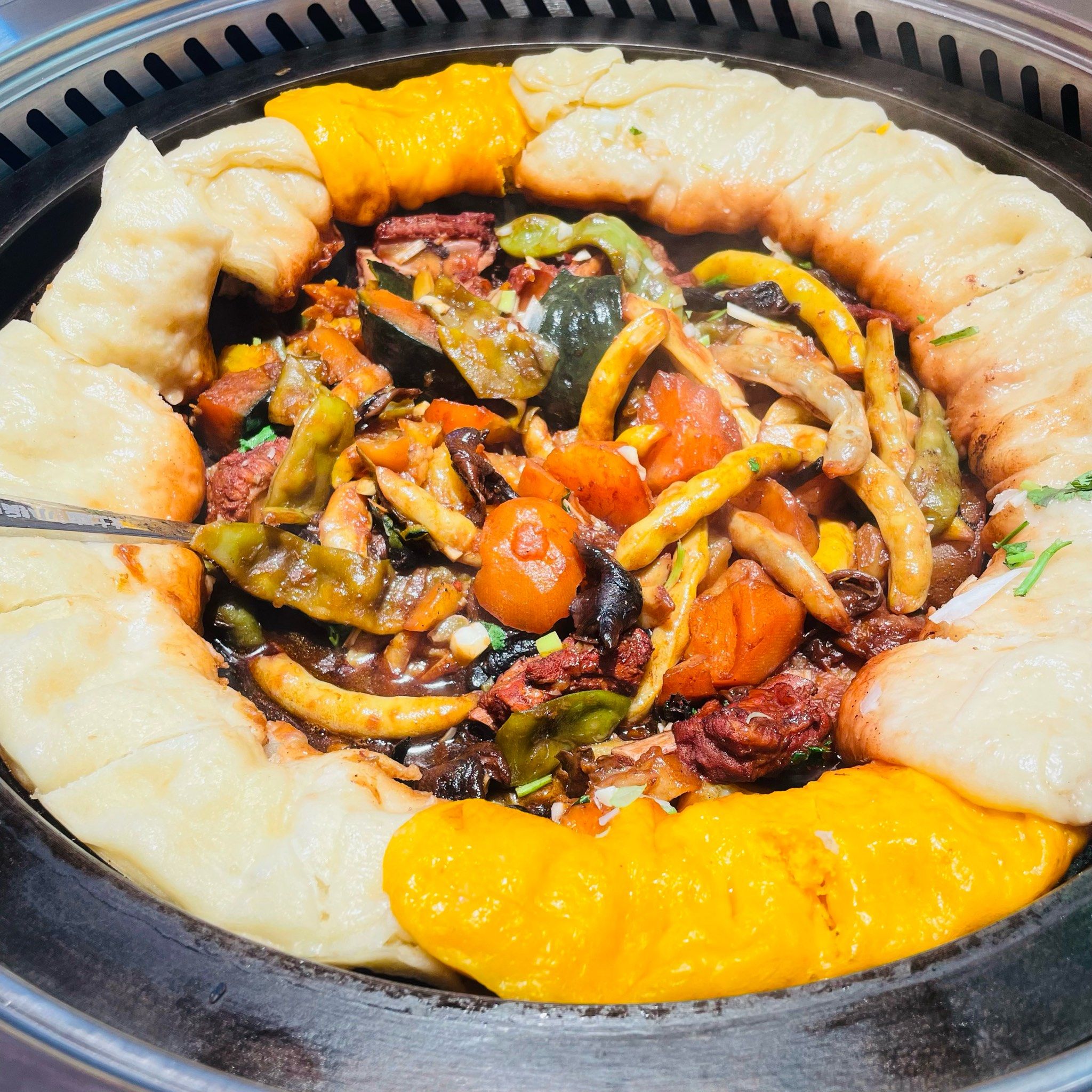灶座小锅烀饼