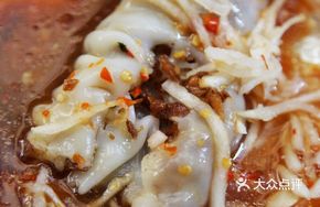 Pork Roll with Rice Noodles and Pickled Mustard Greens