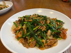 韭菜炒河虾-古道村落(温汤店)