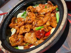 啫啫猪颈肉-恭喜上堓砂锅焗·海鲜大排档(闵行龙湖店)