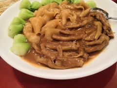 北菇鲍汁扣花胶筒-金鮀岛潮州酒家