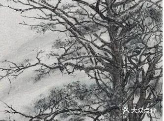 中国传统国画擅长用简单的水墨点染，创作出气势磅礴的壮