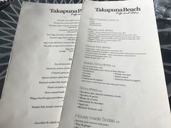 菜单-Takapuna Beach Cafe