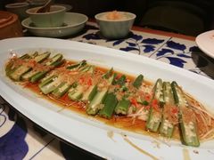 蒜蓉蒸秋葵-绿茶餐厅(布吉万象汇店)