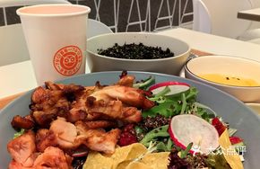 Pan-Seared Chicken Salad with Japanese Seaweed Rice