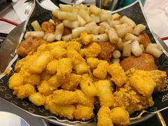 咸蛋黄甜辣秘制三拼炸鸡-博姆炸鸡精品餐厅(常发广场店)
