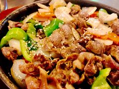 辣味铁板鸡胗-包装马车·韩国料理·포장마차