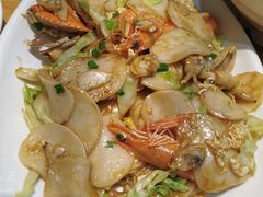 海鲜炒年糕-金海湾海鲜排档(朱家尖店)