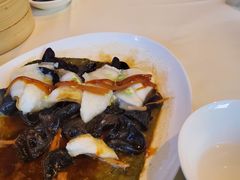 荷塘冲菜蒸多宝鱼-利苑酒家(金宝店)