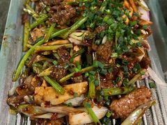 葱椒爆牛肉-绿茶餐厅(天津天河城店)