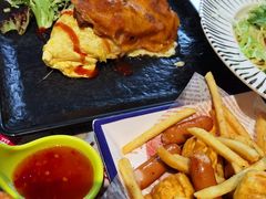 马苏里拉鸡扒蛋包饭-阿飛冰室(下沙店)