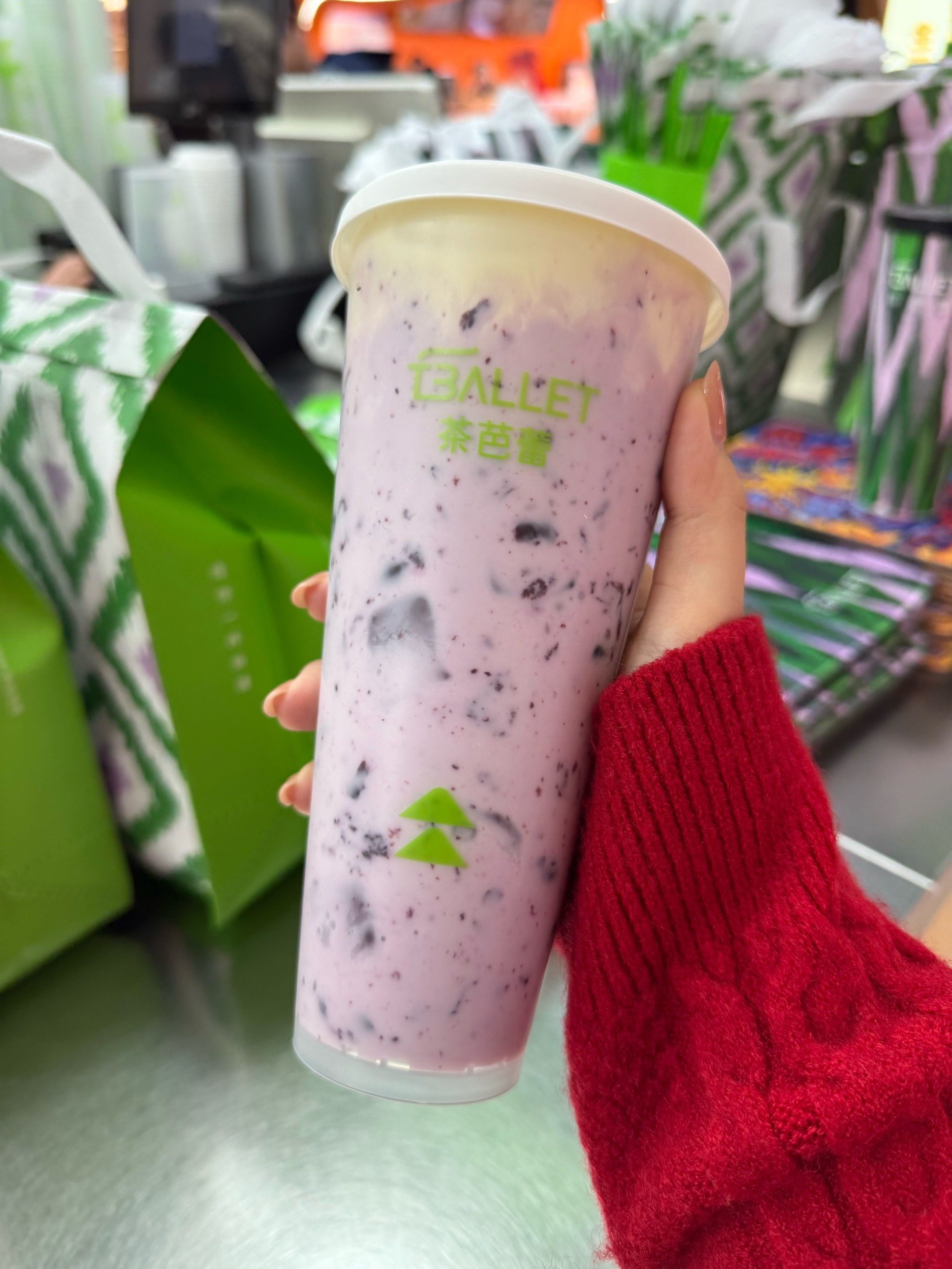 茶芭蕾的饮品蓝莓酸奶酪太好喝了
