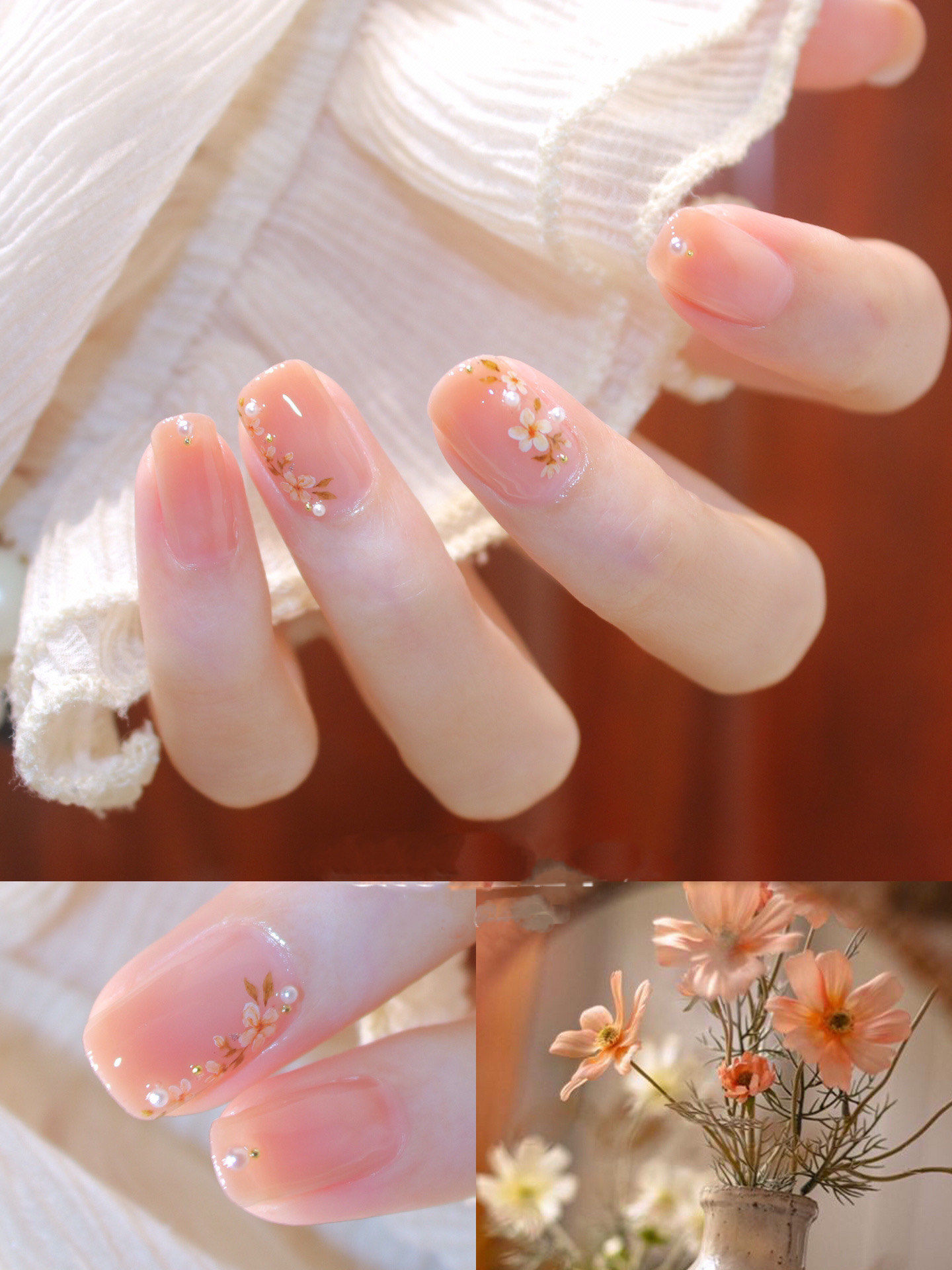 秋天的感觉,高级质感美甲,超显白耐看