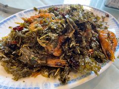 干烧咸菜虾-锦江中华村农家乐饭庄