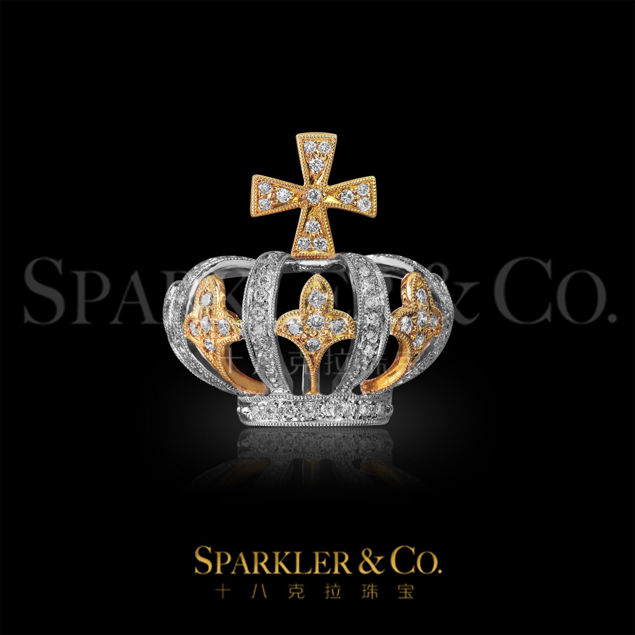 钻石皇冠胸针