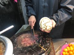 -清真马乐贝腊牛肉蛋黄菜夹馍(马蓉洒金桥店)