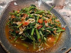 酸笋炒空心菜-浩海火燒雲傣家菜(静安芮欧店)