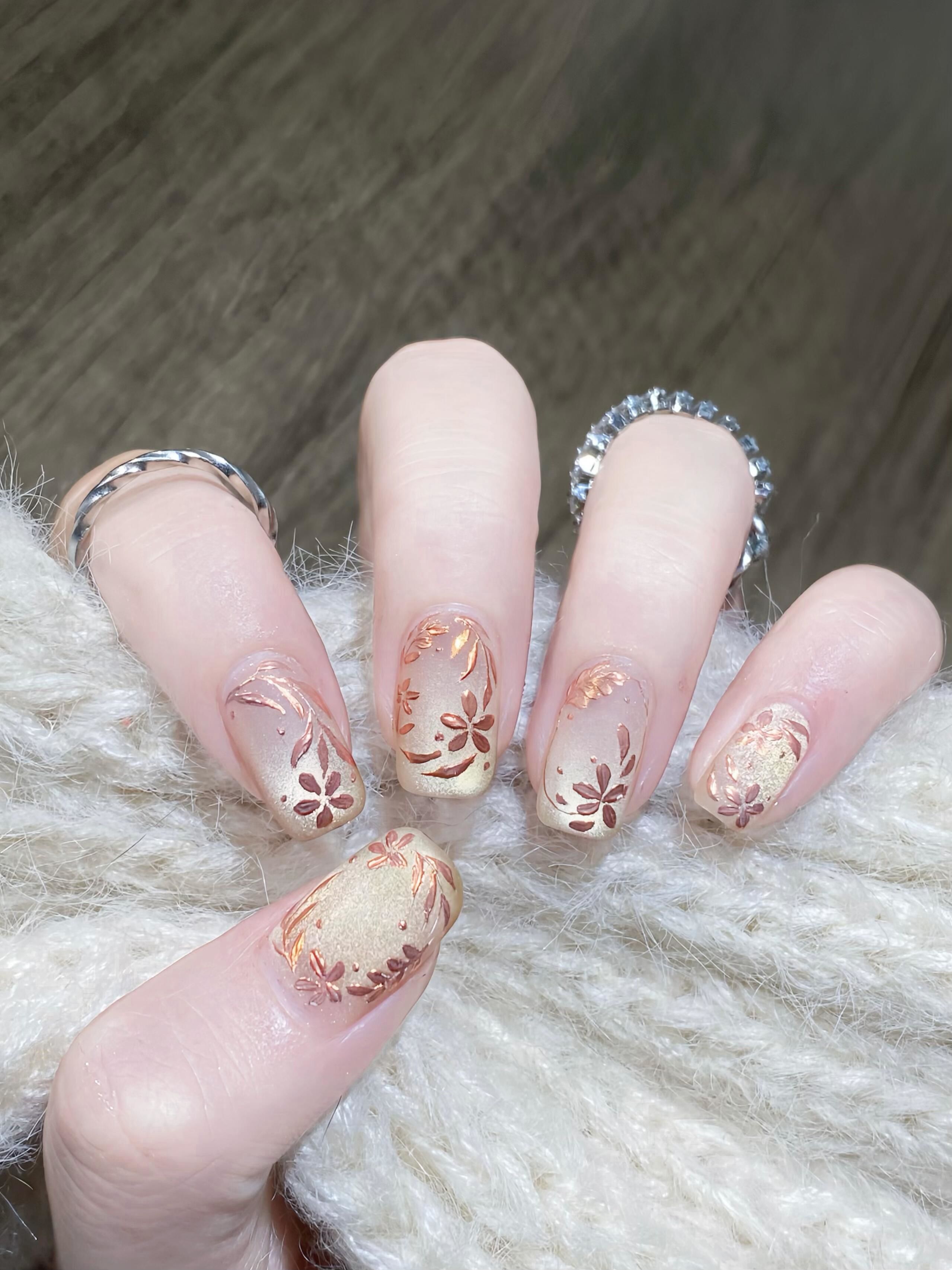 秋日🍂磨砂猫眼美甲