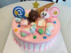 粉色布朗熊蛋糕-卡漫莫尼蛋糕(徐汇店)