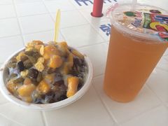 芒果红豆炼乳刨冰-梁子刨冰王&梁小糖(王顶堤店)