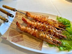 烤深海大虎虾-开海·红岛海鲜虾水饺(石老人店)