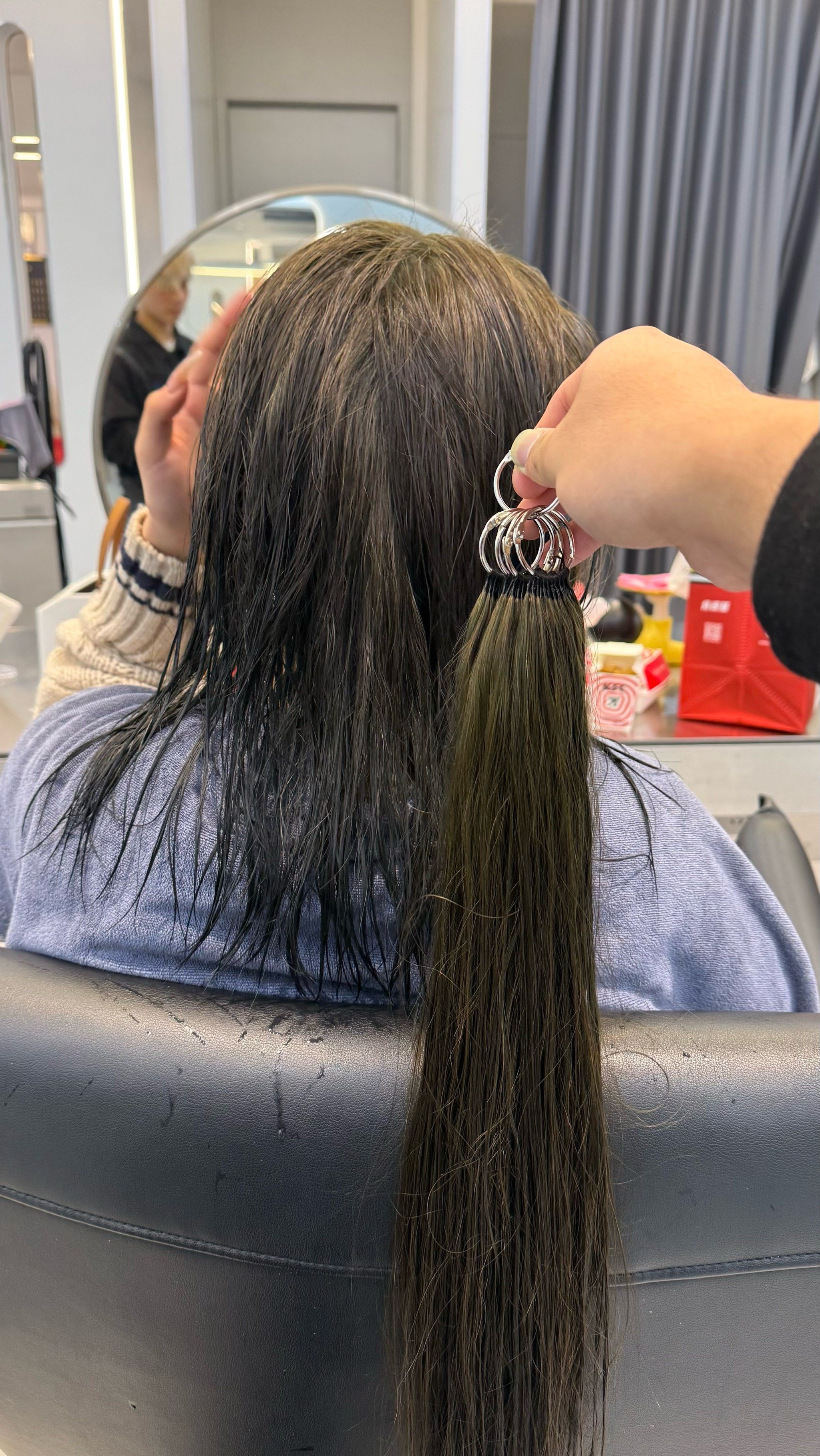 浅接一个羽毛接发