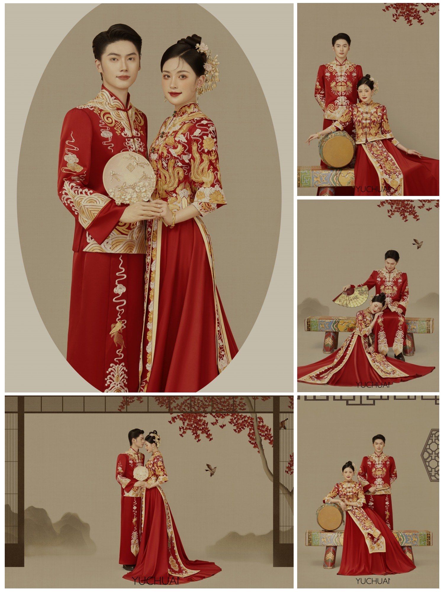 新中式喜嫁婚纱照 是长辈喜欢的风格[加油]
