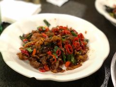 老干妈炒猪脚皮-湘肠香火锅店(团结湖店)