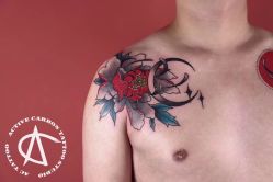 点击看大图 锁骨-AC TATTOO 纹身