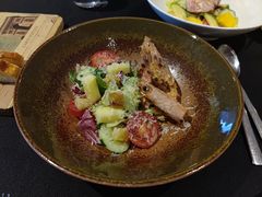 煎大虾果蔬沙拉-圣丰索菲特·法国餐厅