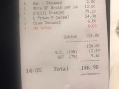 账单-新加坡海鲜共和(名胜世界圣淘沙海滨坊)