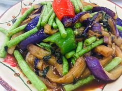紫苏茄子豆角-家乡饭店(里仁洞店)