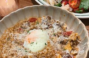 Beef and Mushroom Risotto with Soft-Boiled Egg