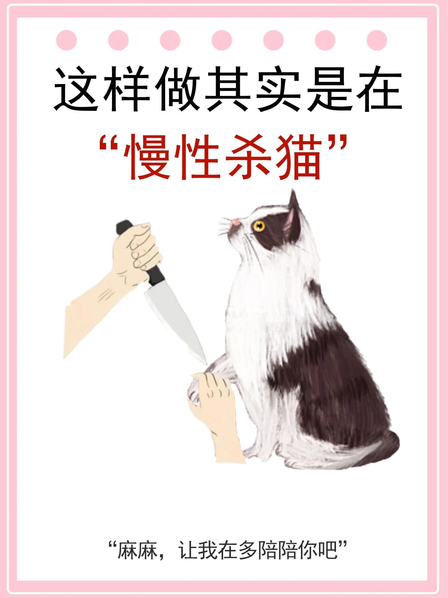 这样做其实是在"慢性杀猫"