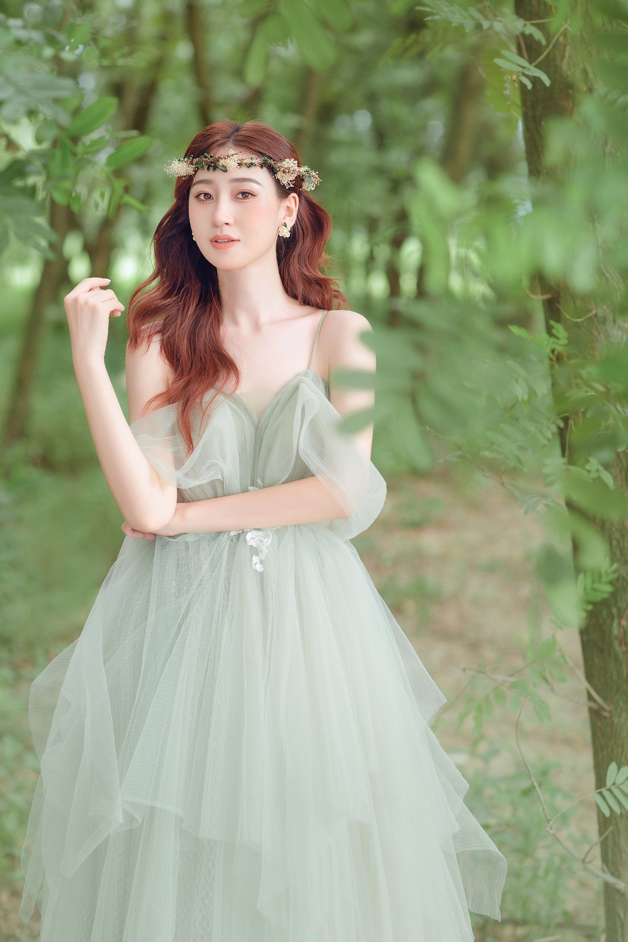 仙气飘飘的森系婚纱照