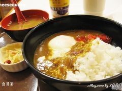 温泉蛋咖喱饭+味增汤和泡菜-食其家·牛丼咖喱(广元西路店)