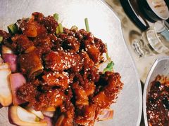 蒜香蜜汁排骨-绿茶餐厅(光谷世界城步行街店)