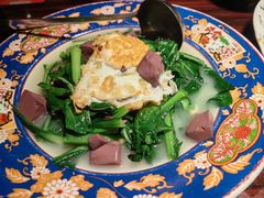 拍姜煎蛋猪红浸菜心叶-粤·向群饭店(麓景路店)