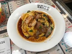 虾仁叉烧双拼滑蛋饭-旺记冰室(九龙中心大厦店)