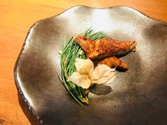 松针炭烤白灵菇佐松子彩椒酱-天水蔬食料理(树德之光店)