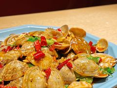 辣炒蚬子-街角等你.大连海鲜烧烤.经典铁板海鲜串(西安路店)